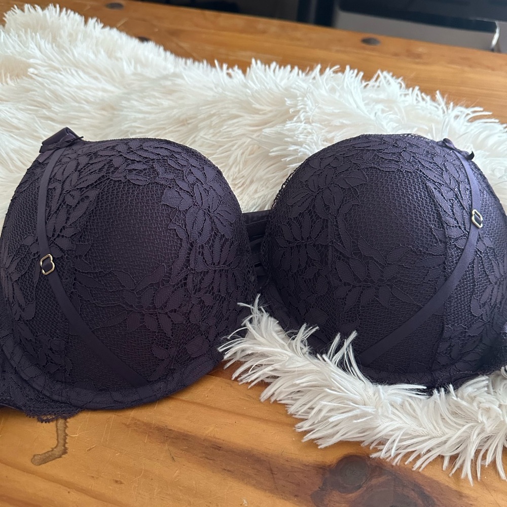 Lane Bryant Deep Purple Floral Bra